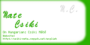 mate csiki business card